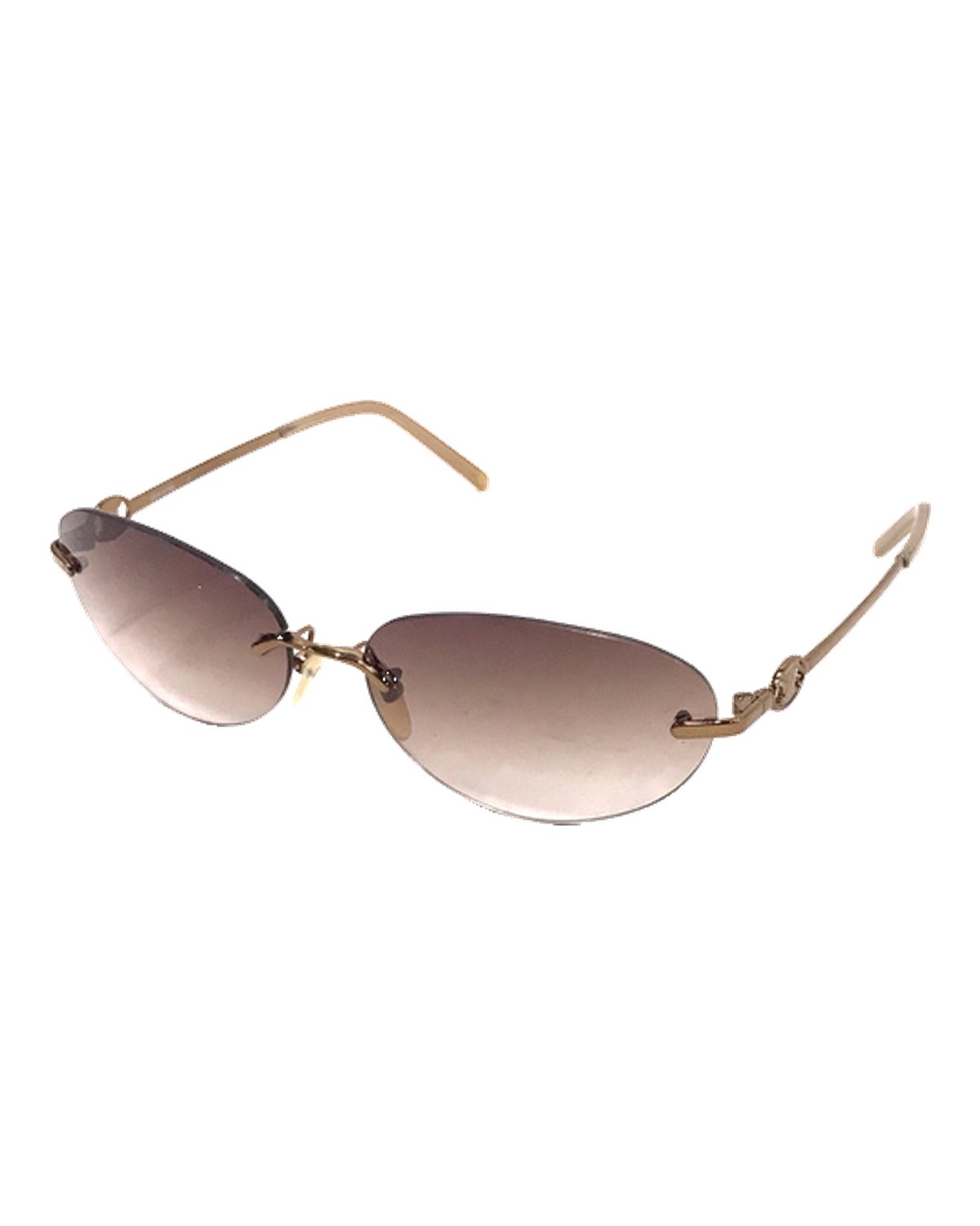 Celine Triomphe rimless gradient sunglasses with gold-tone temples